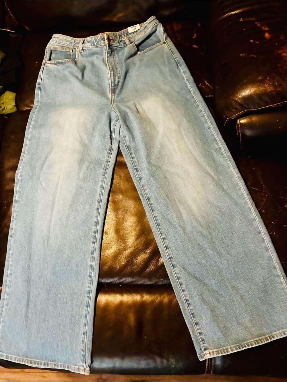 BNWT PINK by Victoria's Secret Light Blue High Rise Straight-Leg Jeans